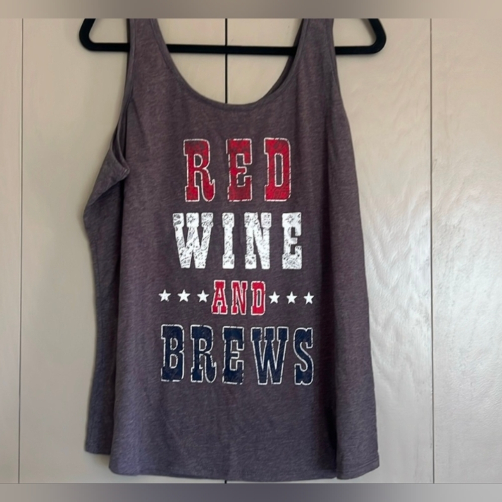 Red, wine and blues Maurice's tank 2xl
